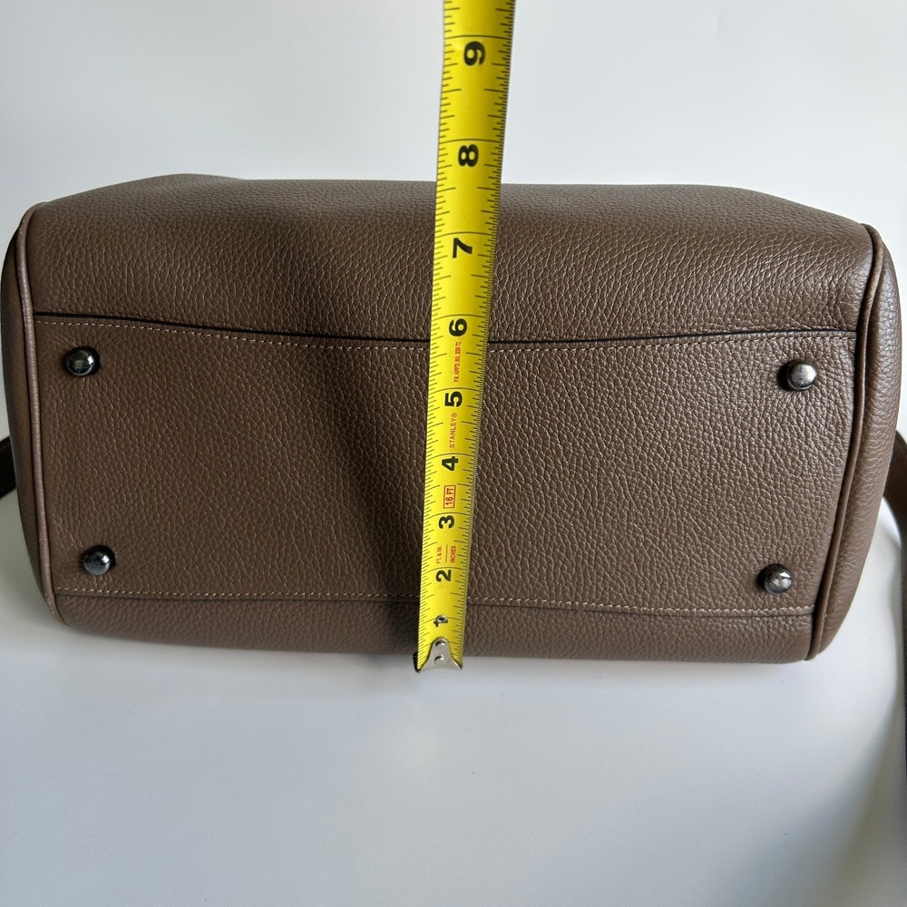 Coach Large Rowan Satchel Dark Stone Pebble Leather Bag CV960 - Picture 12 of 12